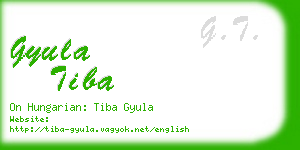 gyula tiba business card